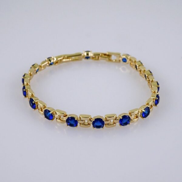 Woman Bracelets/ Pulseras Dama/  Zircon Stone/  14K Real Color// B972 - Image 2
