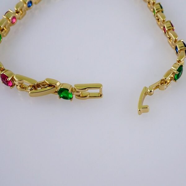 Woman Bracelets/ Pulseras Dama/  Zircon Stone/  14K Real Color// B974 - Image 2
