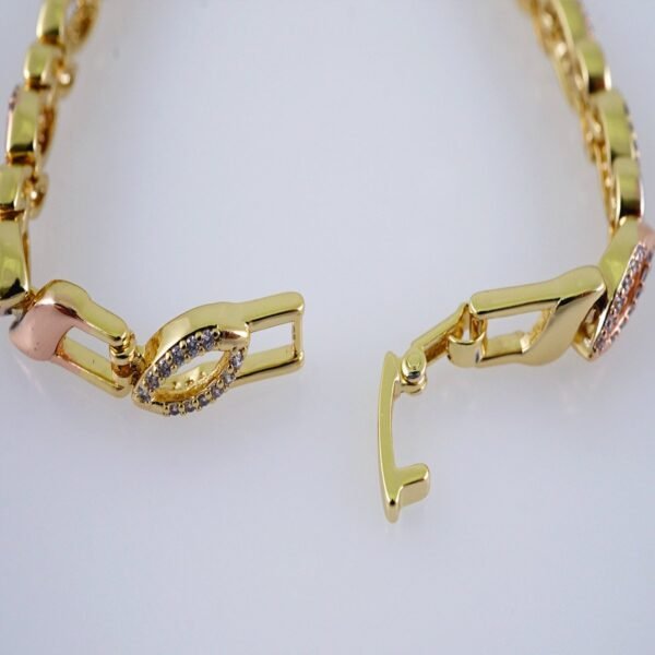 Women Bracelets/ Pulseras Dama/ Zircon Stone/Three Tone// B981 - Image 3