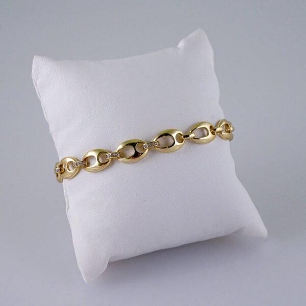 Women Bracelets/ Pulseras Dama/  Zircon Stone/  14K Real Color// B992