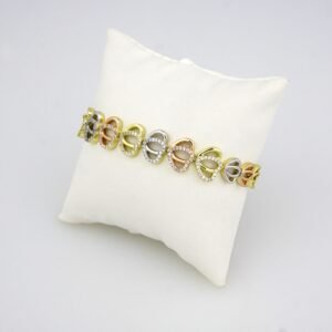 Bracelets Woman/ Manillas Mujer/ Zircon Stone/Three Tone/ 3 Colores/FREE SHIPPING OVER $50.00 DOLLAR PURCHASE///BB086