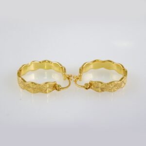 Women Earrings/ Aretes Dama/  Plain/  14k Real Color// E1013