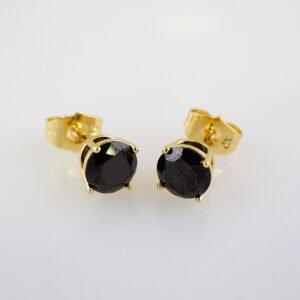 Women Earrings/ Aretes Dama/  Zircon Stone/  14k Real Color// E1019