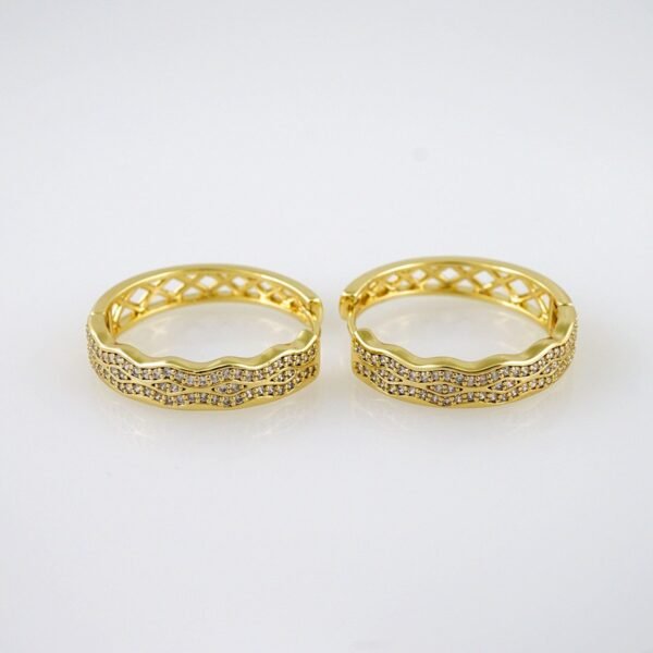 Women Earrings/ Aretes Dama/  Zircon Stone/  14k Real Color// E1023