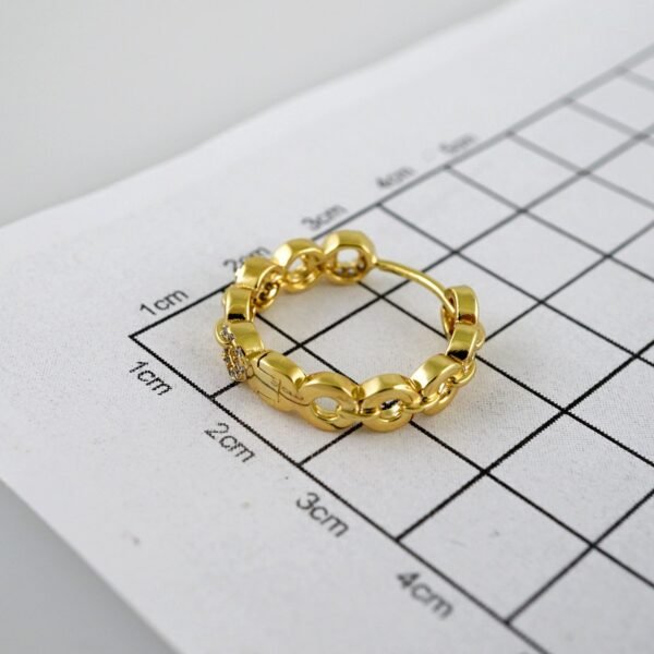 Women Earrings/ Aretes Dama/  Zircon Stone/  14k Real Color// E1027 - Image 3