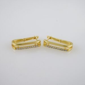 Women Earrings/ Aretes Dama/  Zircon Stone/  14k Real Color// E1028
