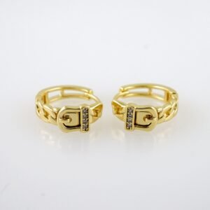 Women Earrings/ Aretes Dama/  Zircon Stone/  14k Real Color// E1031