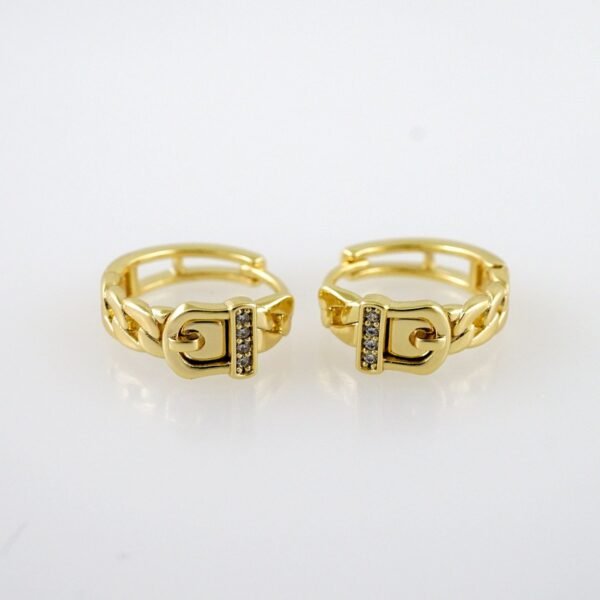Women Earrings/ Aretes Dama/  Zircon Stone/  14k Real Color// E1031