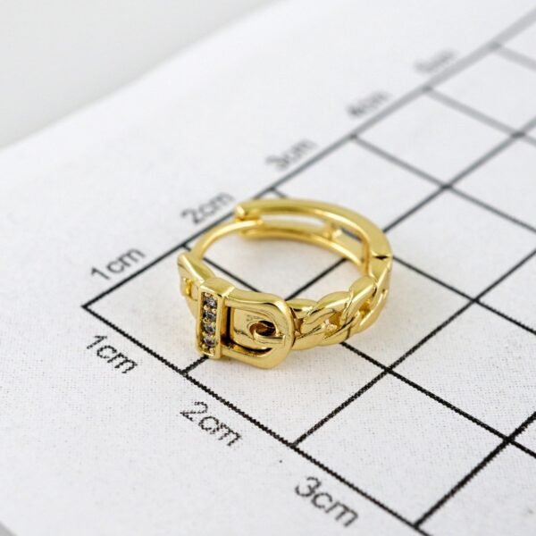 Women Earrings/ Aretes Dama/  Zircon Stone/  14k Real Color// E1031 - Image 3