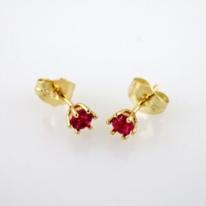 Women Earrings/ Aretes Dama/  Zircon Stone/  14k Real Color// E1038