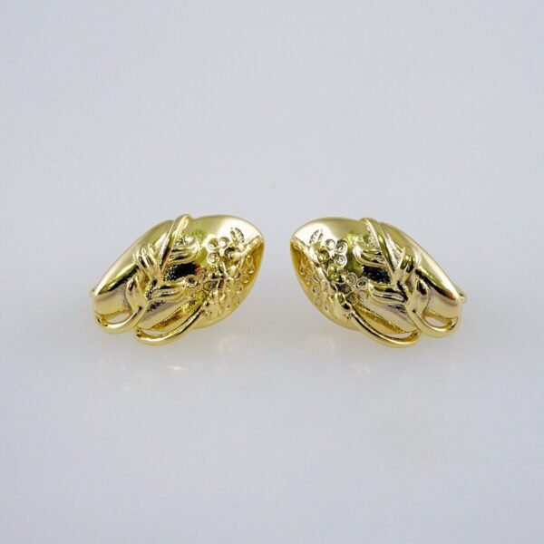 Women Earrings/ Aretes Dama/  Plain/  14k Real Color// E1048