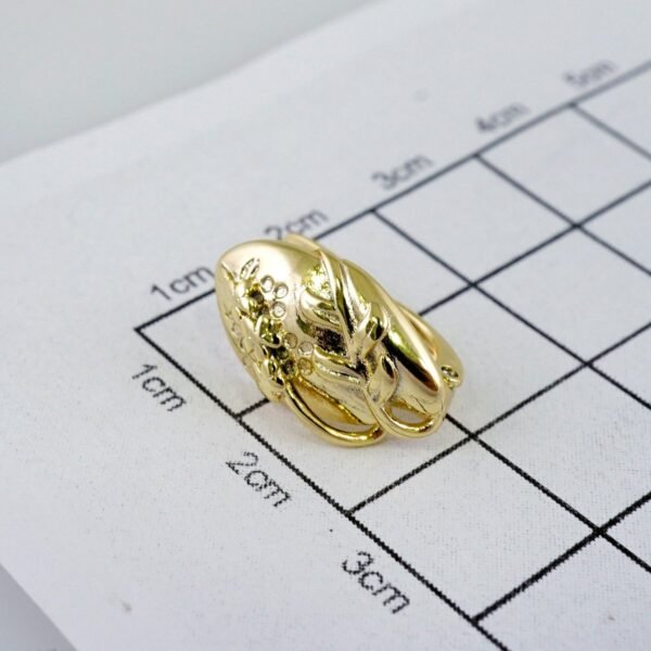 Women Earrings/ Aretes Dama/  Plain/  14k Real Color// E1048 - Image 3