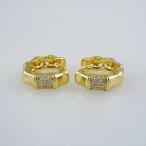 Women Earrings/ Aretes Dama/  Zircon Stone/  14k Real Color// E1049