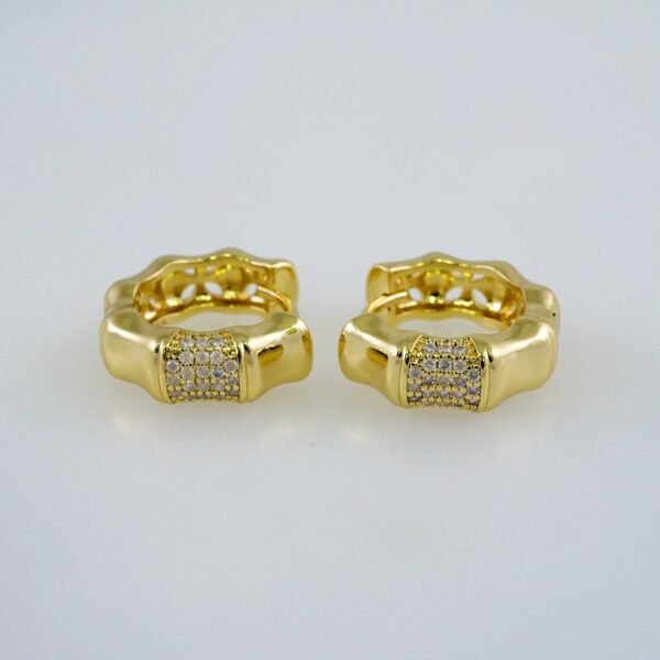Women Earrings/ Aretes Dama/  Zircon Stone/  14k Real Color// E1049