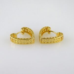 Women Earrings/ Aretes Dama/  Plain/  14k Real Color// E1058