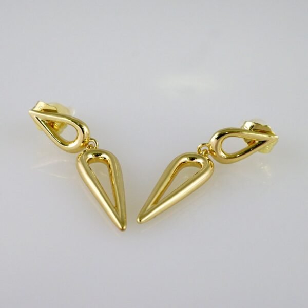 Women Earrings/ Aretes Dama/  Plain/  14k Real Color// E1059