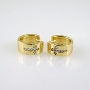 Women Earrings/ Aretes Dama/  Zircon Stone/  14k Real Color// E1064