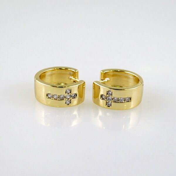 Women Earrings/ Aretes Dama/  Zircon Stone/  14k Real Color// E1064
