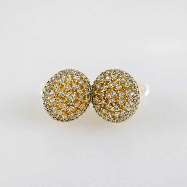 Women Earrings/ Aretes Dama/  Zircon Stone/  14k Real Color// E1067
