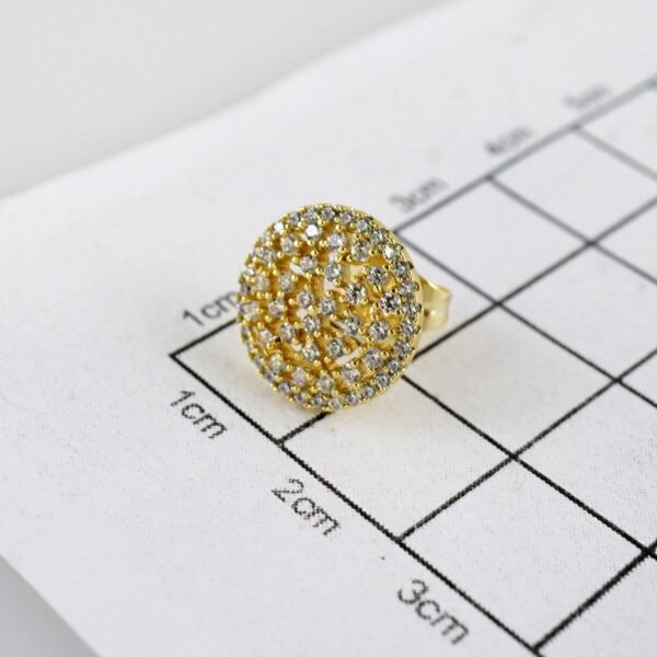 Women Earrings/ Aretes Dama/  Zircon Stone/  14k Real Color// E1067 - Image 3