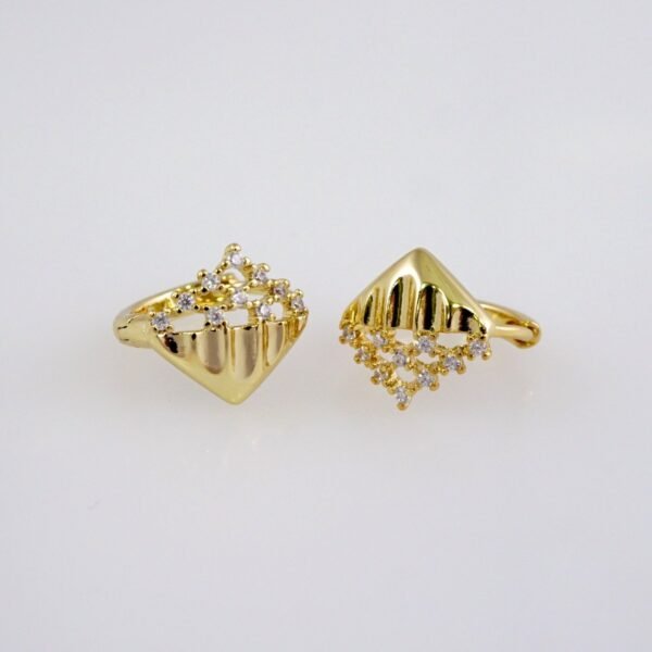 Women Earrings/ Aretes Dama/  Zircon Stone/  14k Real Color// E1077