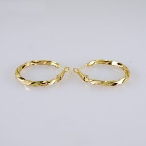 Women Earrings/ Aretes Dama/  Plain/  14k Real Color// E1321