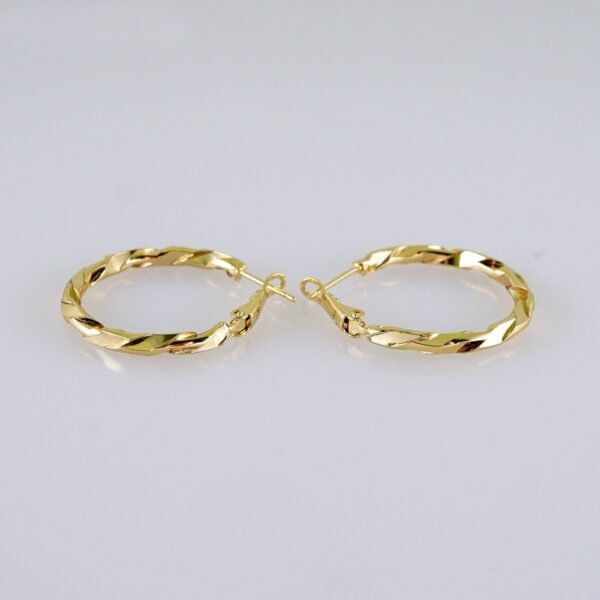 Women Earrings/ Aretes Dama/  Plain/  14k Real Color// E1321