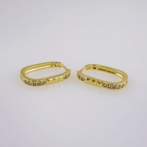 Women Earrings/ Aretes Dama/  Zircon Stone/  14k Real Color// E1089