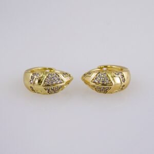 Women Earrings/ Aretes Dama/  Zircon Stone/  14k Real Color// E1091