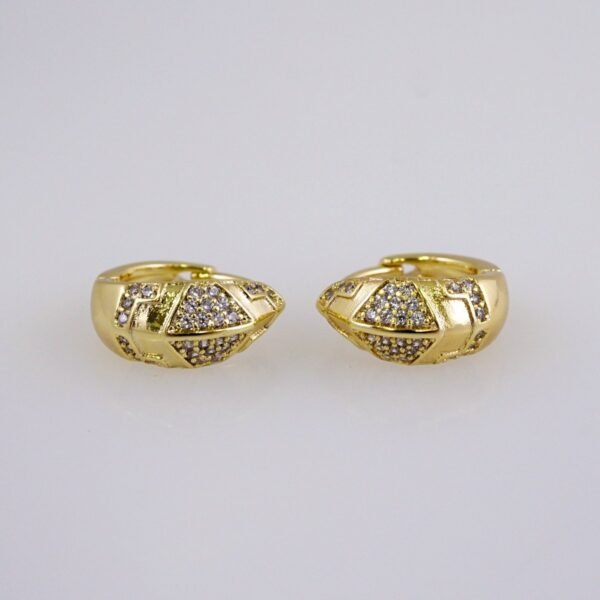 Women Earrings/ Aretes Dama/  Zircon Stone/  14k Real Color// E1091