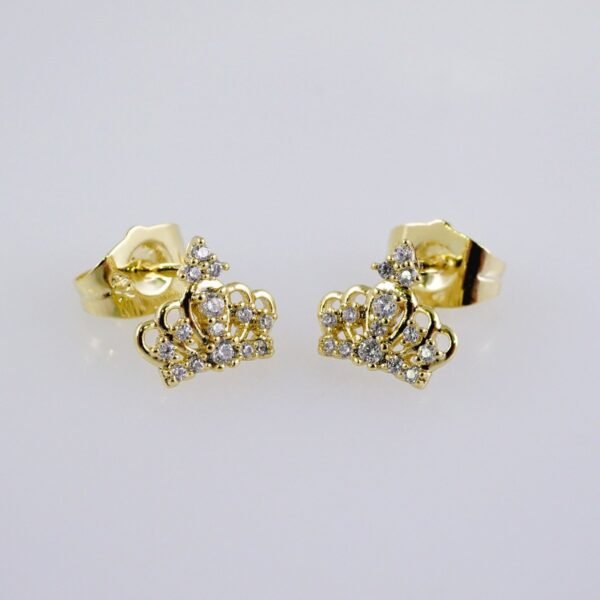 Women Earrings/ Aretes Dama/  Zircon Stone/  14k Real Color// E1099