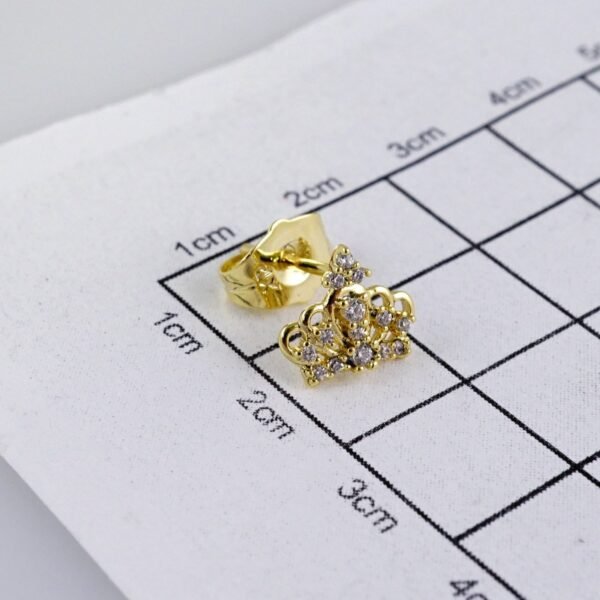 Women Earrings/ Aretes Dama/  Zircon Stone/  14k Real Color// E1099 - Image 3