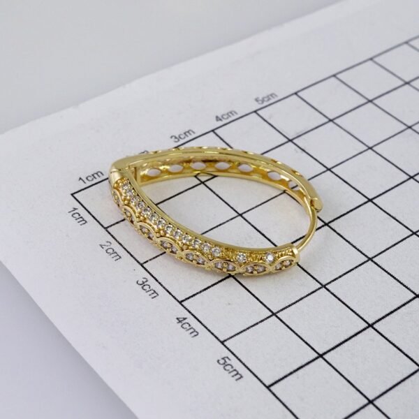 Woman Earrings / Aretes Dama/  Zircon Stone/  14k Real Color// E1126 - Image 3