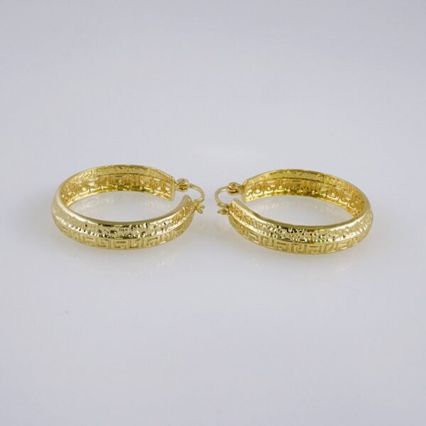 Woman Earrings / Aretes Dama/  Plain/  14k Real Color// E1137