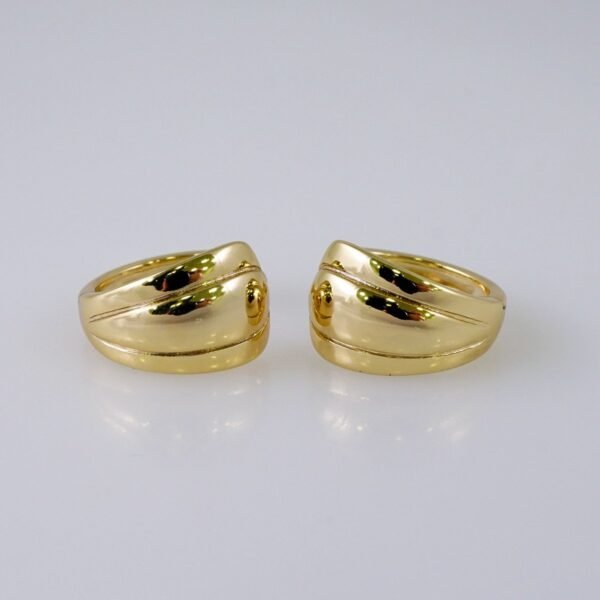 Woman Earrings / Aretes Dama/  Plain/  14k Real Color// E1141