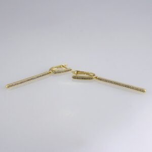 Woman Earrings / Aretes Dama/Zircon Stone/14k Real Color// E1149