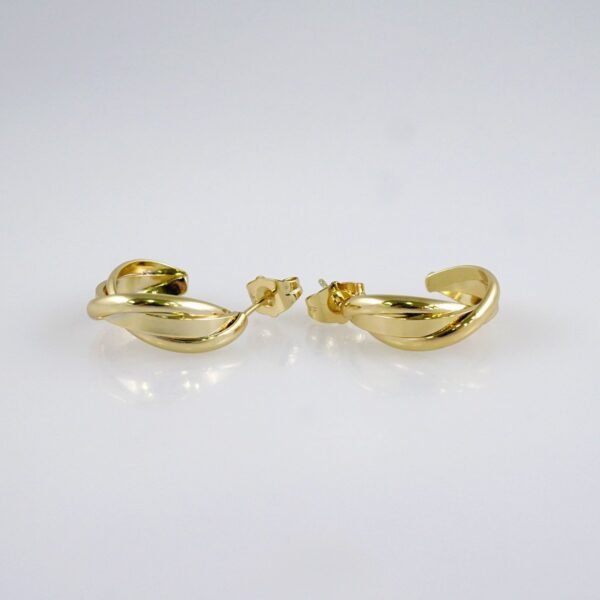 Woman Earrings / Aretes Dama/  Plain/  14k Real Color// E1150