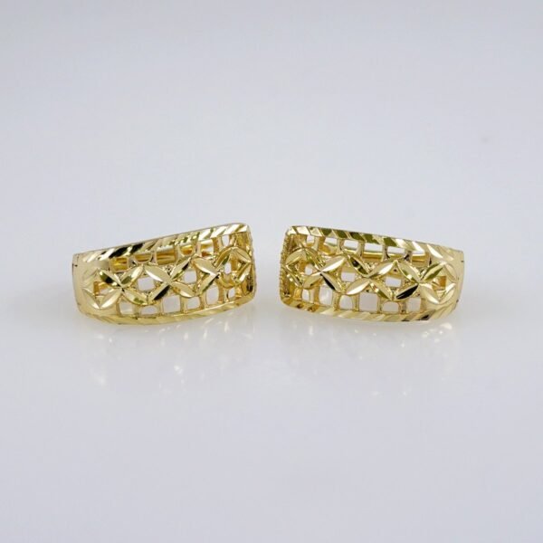 Woman Earrings / Aretes Dama/ Plain/  14k Real Color// E1153