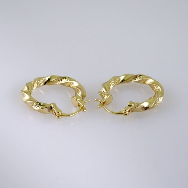 Woman Earrings / Aretes Dama/  Plain/  14k Real Color//E1157