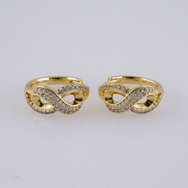 Woman Earrings / Aretes Dama/  Zircon Stone/  14k Real Color// E1162