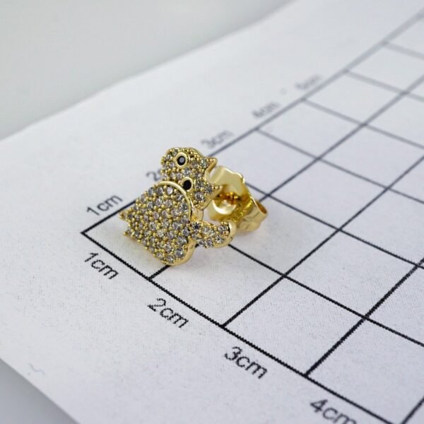 Woman Earrings / Aretes Dama/  Zircon Stone/  14k Real Color// E1164 - Image 3