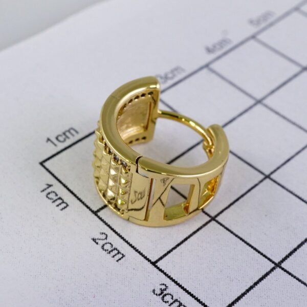 Woman Earrings / Aretes Dama/  Zircon Stone/  14k Real Color// E1166 - Image 3