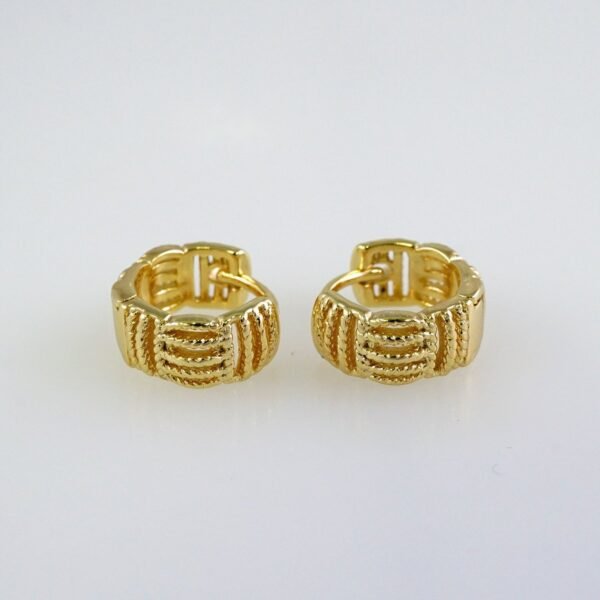 Woman Earrings / Aretes Dama/  Plain/  14k Real Color// E1169