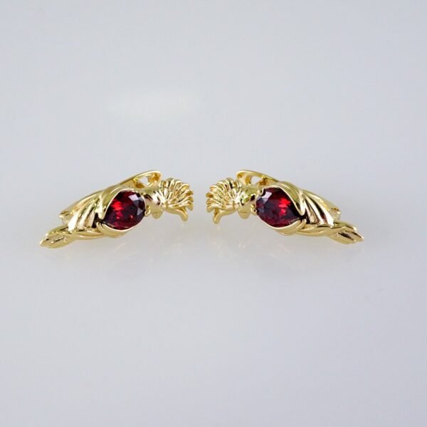 Woman Earrings / Aretes Dama/  Zircon Stone/  14k Real Color// E1176