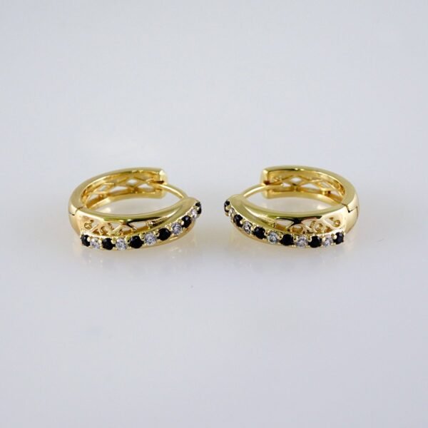 Woman Earrings / Aretes Dama/  Zircon Stone/  14k Real Color// E1179