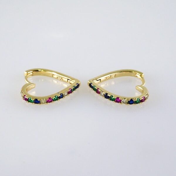 Woman Earrings / Aretes Dama/  Zircon Stone/  14k Real Color// E1181