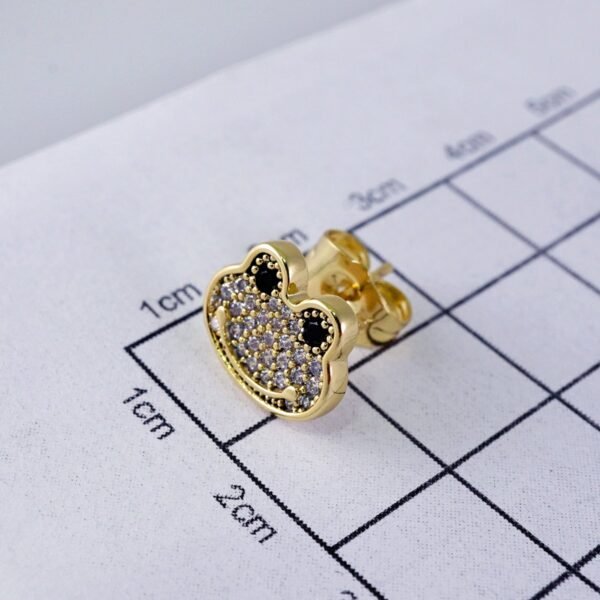 Woman Earrings / Aretes Dama/Zircon Stone/14k Real Color// E1182 - Image 3