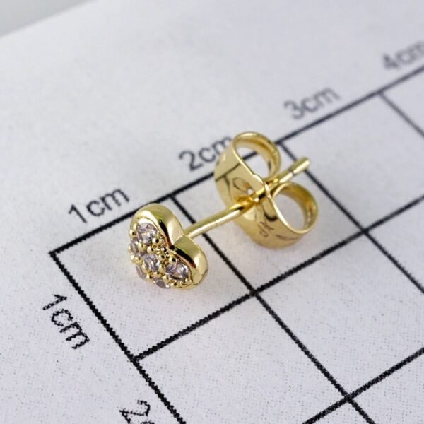 Woman Earrings / Aretes Dama/  Zircon Stone/  14k Real Color// E1188 - Image 3