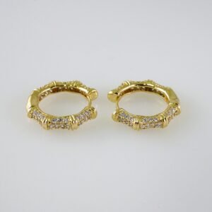 Woman Earrings / Aretes Dama/  Zircon Stone/  14k Real Color// E1190