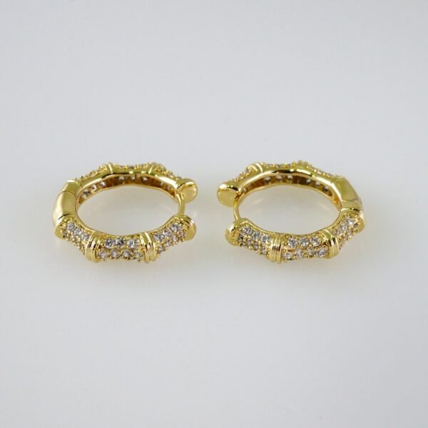 Woman Earrings / Aretes Dama/  Zircon Stone/  14k Real Color// E1190